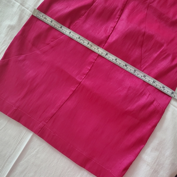 Rosy One Shoulder Satin Mini Dress - Picture 12 of 15